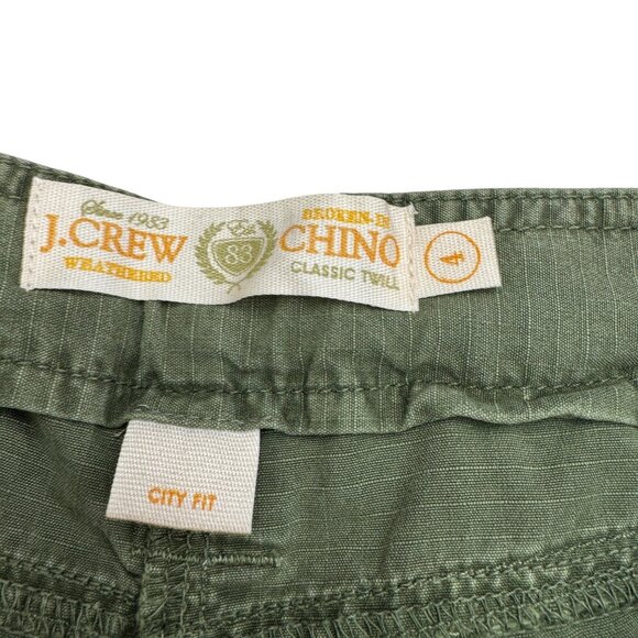 J. Crew Chino Classic Twill City Fit Shorts Women's Utility Pocket Green, Size 4 - Picture 6 of 9